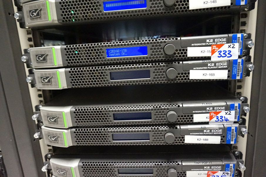 2x Grass Valley K2 edge integrated play out server...