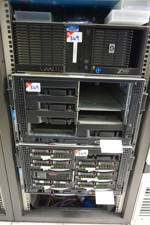 HP Z600 work station, 2x HP Blade System C3000 rac...
