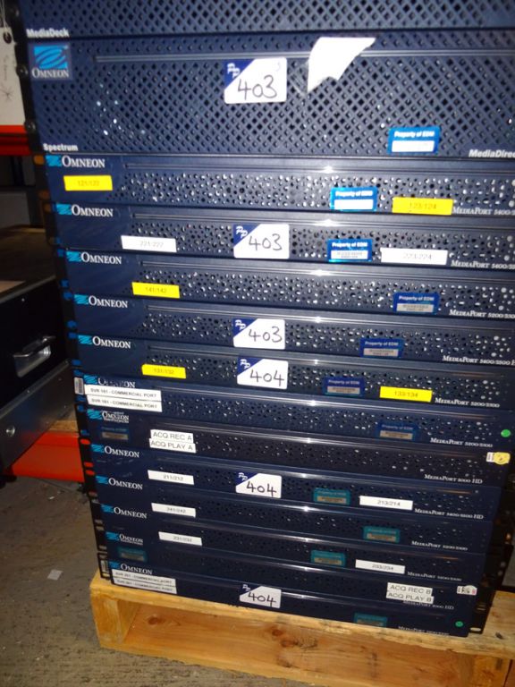 5x Omneon MediaPort 5200/5300, 2x Omneon MediaPort...