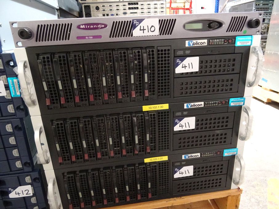 3x Volicon data stores with various hard drives