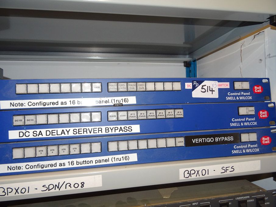 3x Snell & Wilcox Roll Call control panel