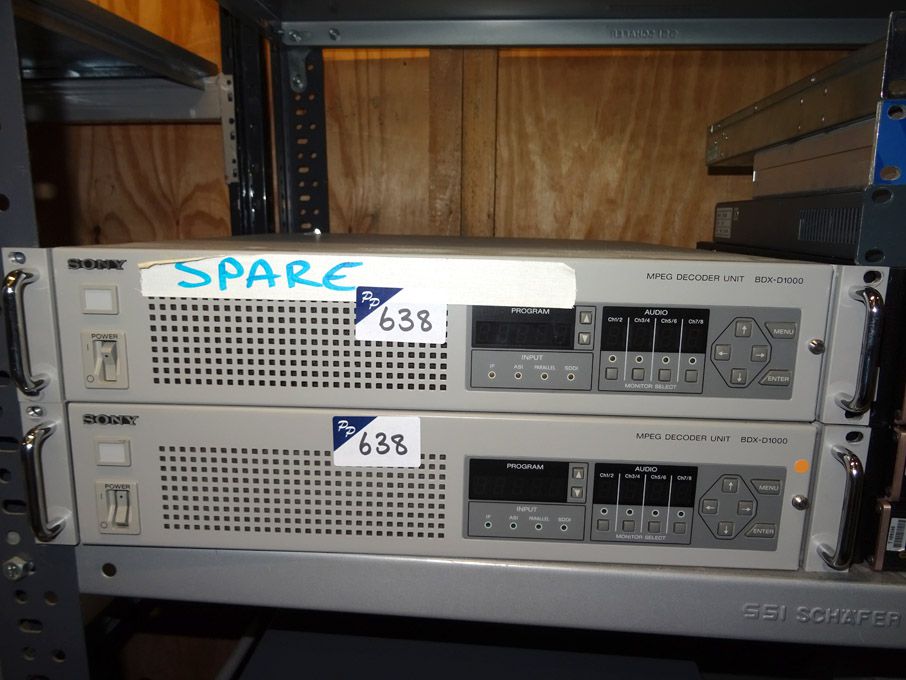 2x Sony BDX0-D1000 MPEG decoder unit