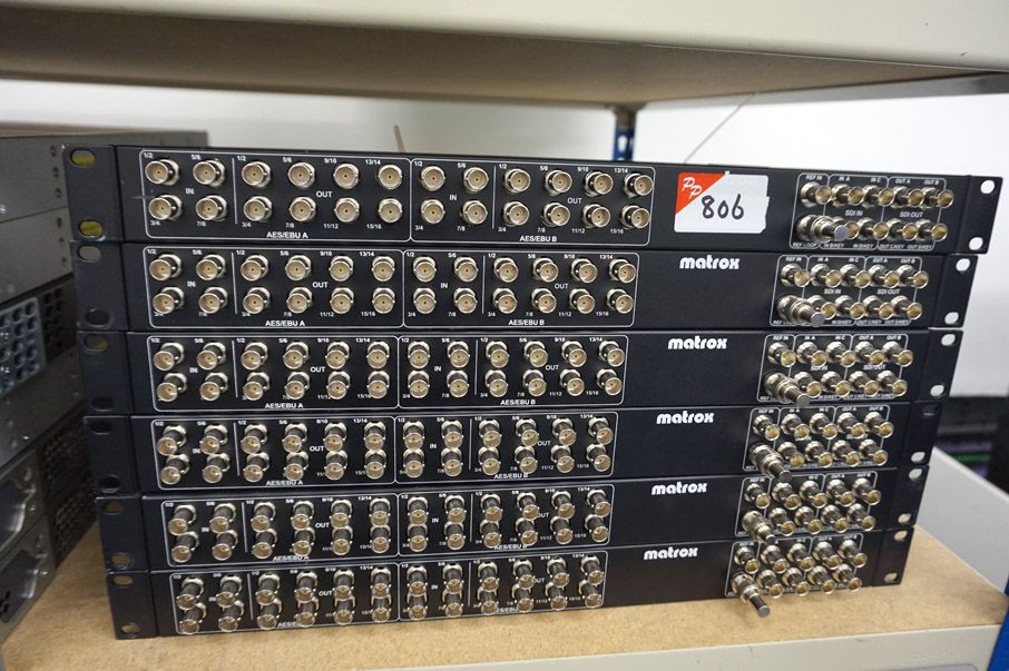 6x Matrox AES / EBU 16 way I/O adaptors