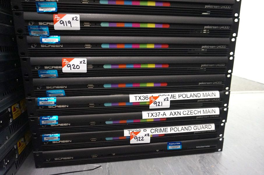 2x Screen Polistream U4000 subtitle screen transmi...