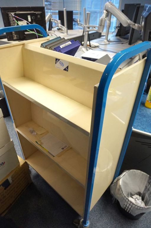 Double sided mobile storage trolley
