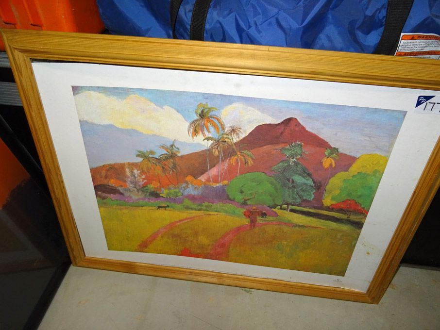 Colour canvases, framed colour print