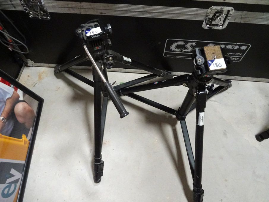 2x Velbon DV-7000 video camera tripods (1x spare o...