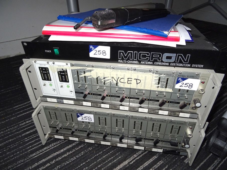 Micron multi channel antenna combining distributio...