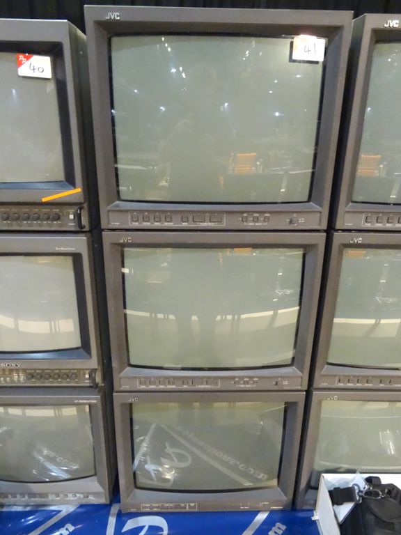 2x JVC TM-1700 PN-K, JVC TM-H1700G colour video mo...