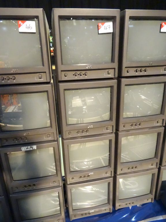 4x JVC TM-A10E-K colour video monitors