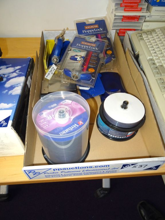 Qty FloppyLocks, DVD+R media etc