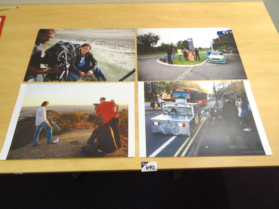 4x 'Top Gear behind the scenes' A3 colour prints