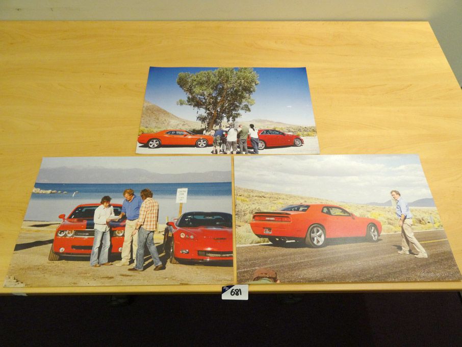 3x 'Top Gear behind the scenes' A3 colour prints