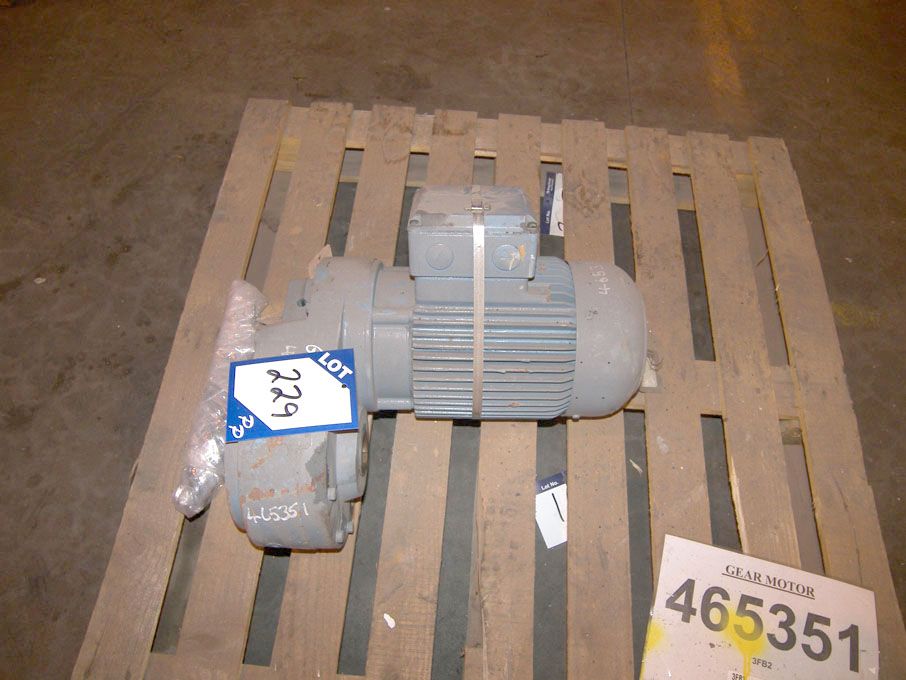 Bauer geared motor on pallet