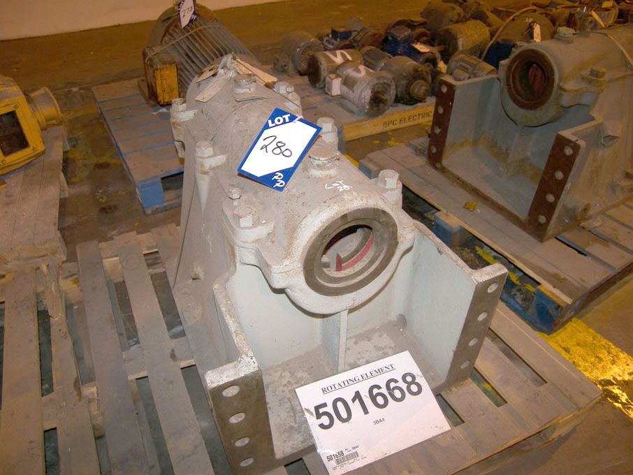 Mather & Platt metal bearing housing on pallet