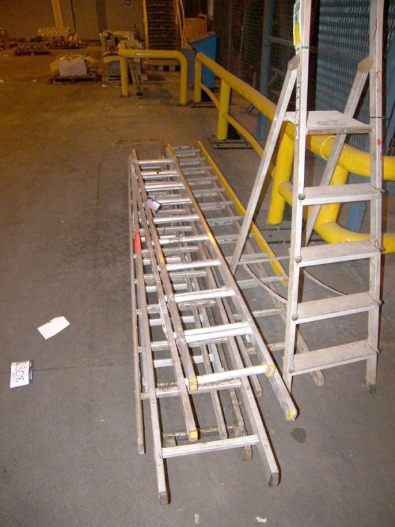 Qty various ladders & steps