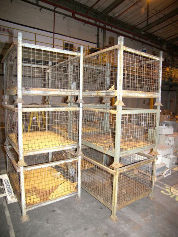 12x stackable wire mesh stillages, 1300x960x800mm