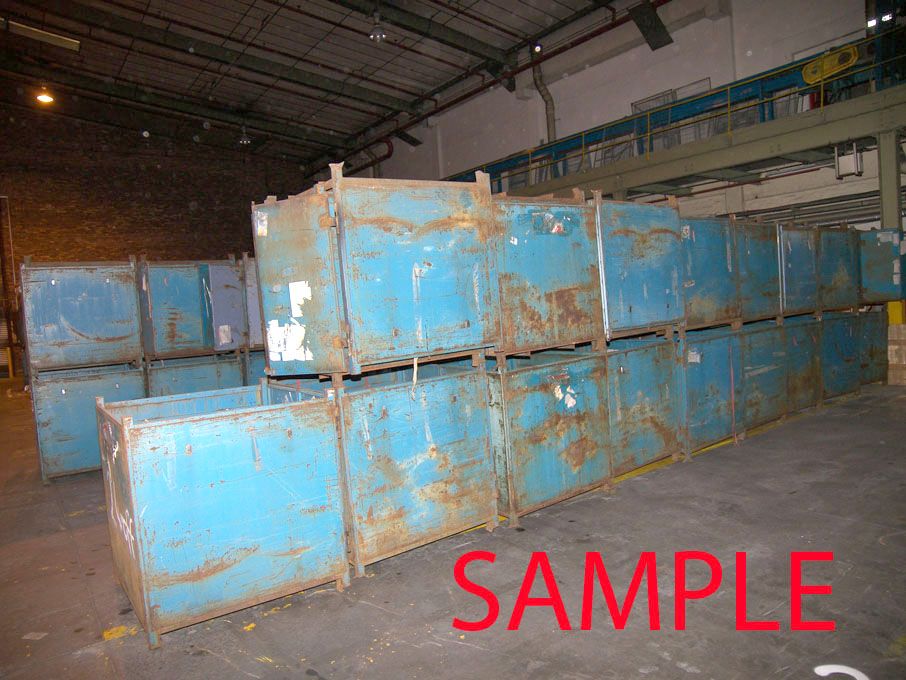 10x blue solid sided metal stackable stillages, 12...