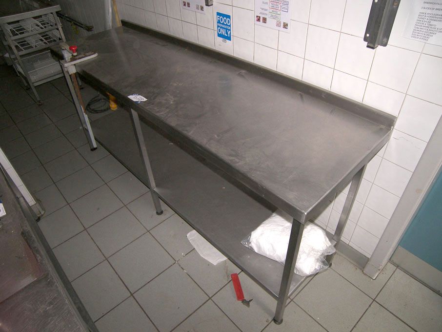 2100x600mm s/s preparation table with tin opener &...