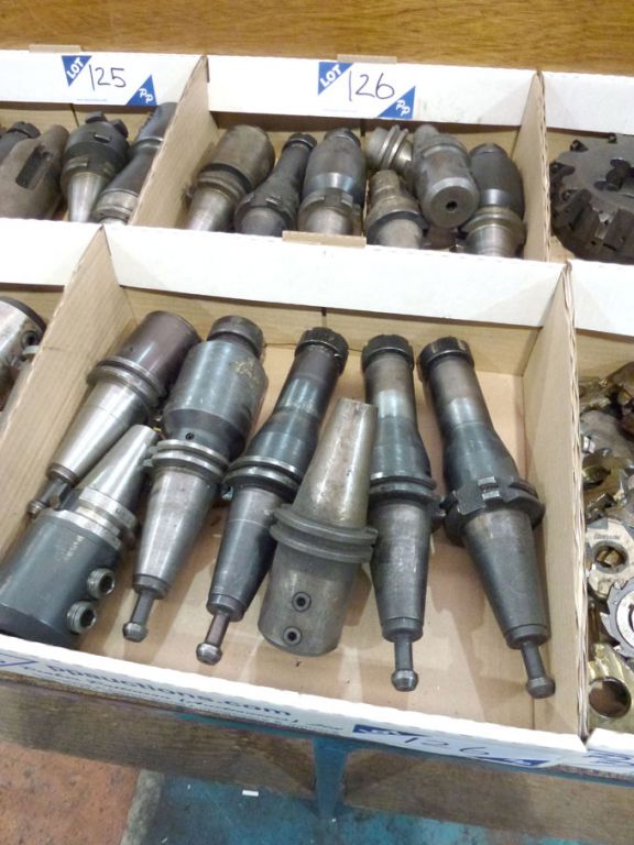 Qty various taper tool holders in 2 boxes