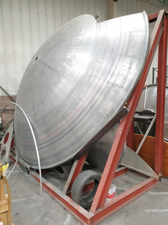4.5m dia segmented aluminium former, 1535mm focal...