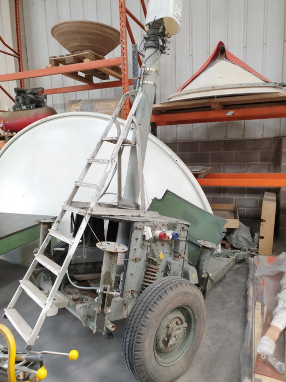 Part of Rapier missile radar system with Clark mas...