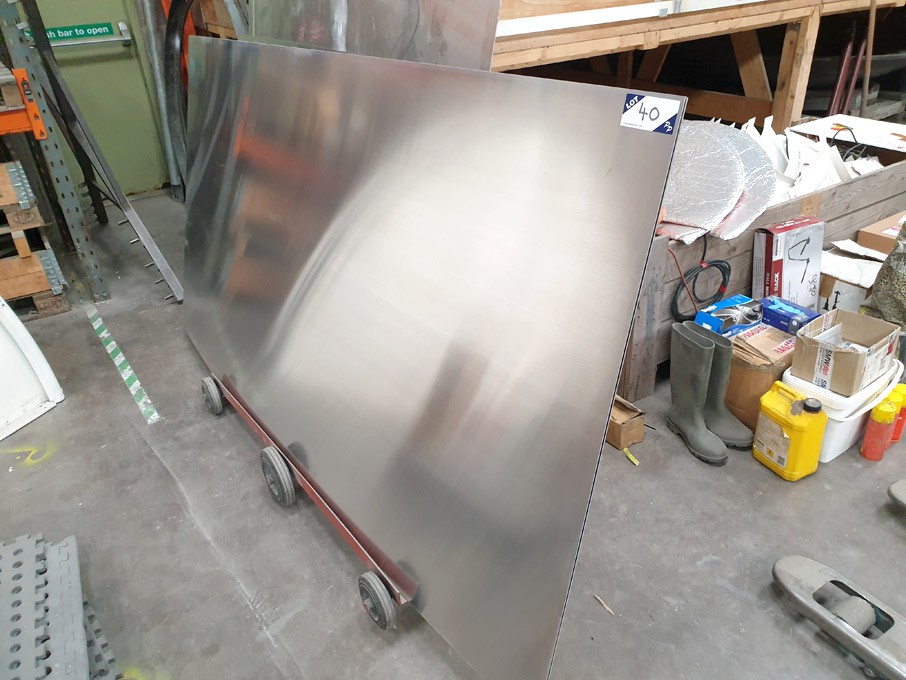 4x aluminium sheets, 2500x1250mm x 1.5mm thick app...