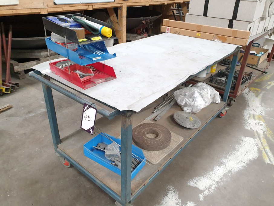2000x860mm metal heavy duty mobile storage trolley...