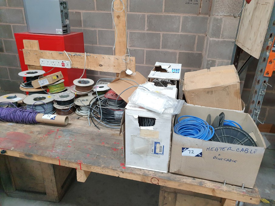 Qty various cable inc: heater cable, CAT6 network...