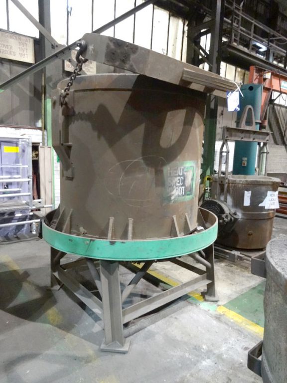 Furnace scrap charging bucket with crane lift bale...