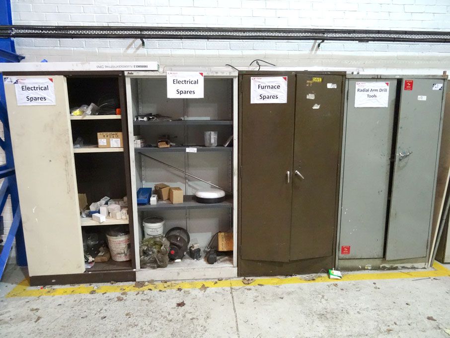 4x 2 door storage cupboards with contents inc: the...