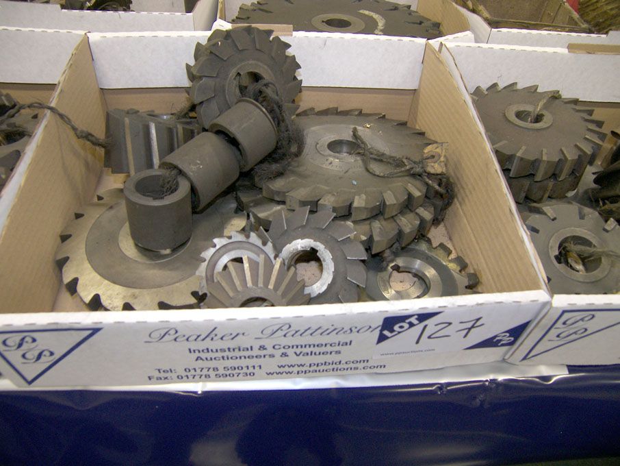 Qty HSS side & face milling cutters to 7" approx
