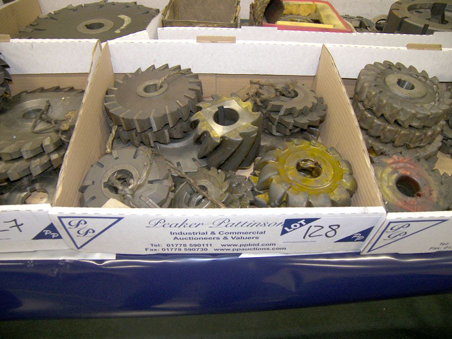 Qty HSS side & face milling cutters to 7" approx