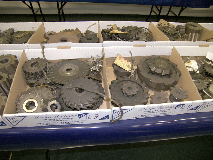 Qty HSS side & face milling cutters to 7" in 2 box...