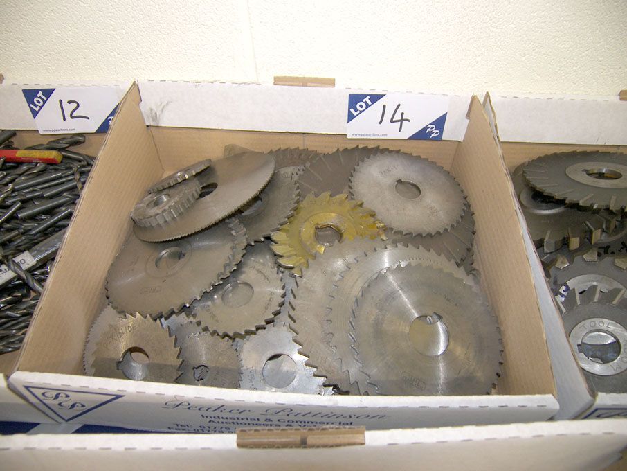 Qty HSS slitting saws to 150mm dia approx
