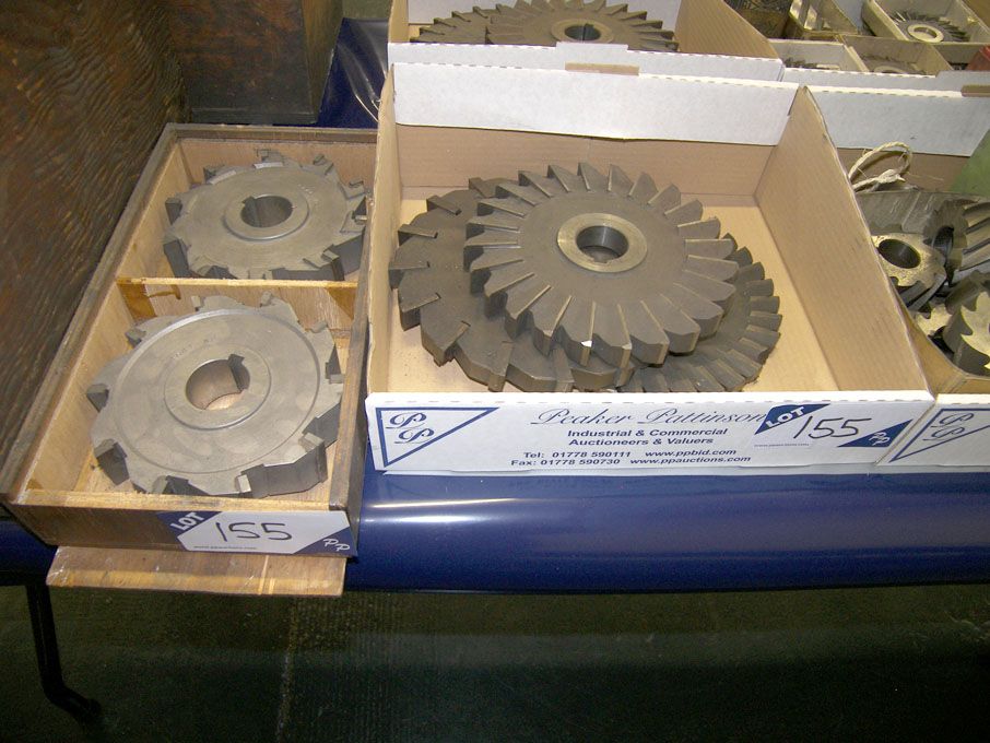 Qty HSS side & face milling cutters to 8" in 2 box...