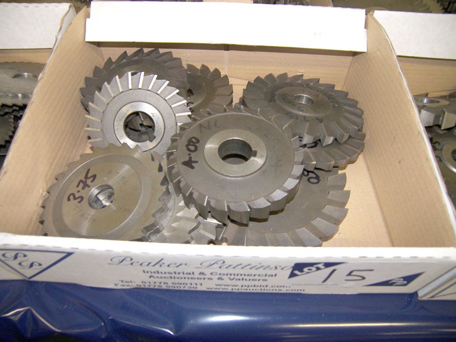 Qty HSS side & face milling cutters to 7" dia appr...