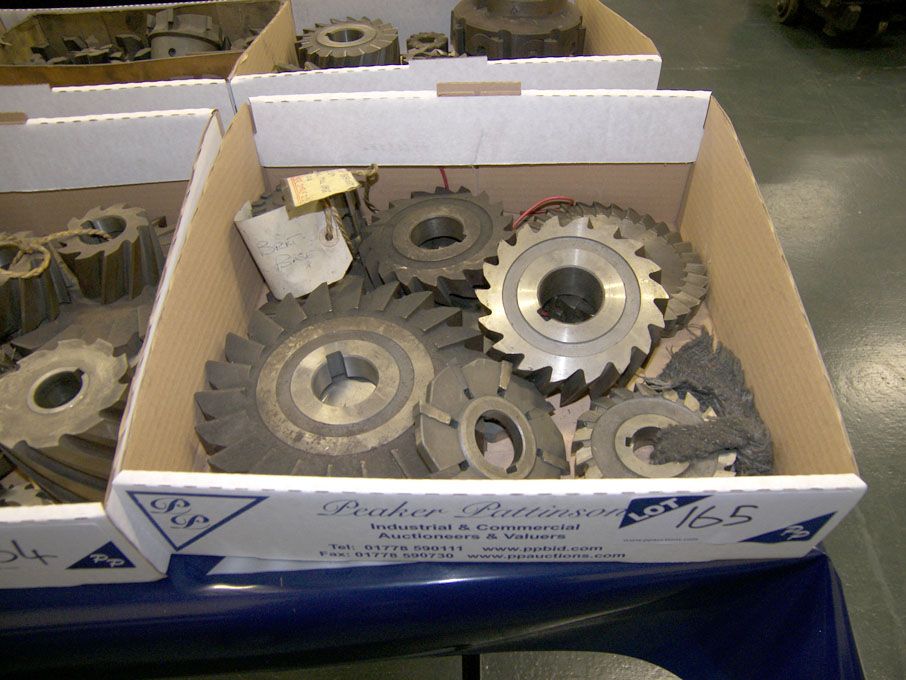 Qty HSS side & face milling cutters to 7" approx
