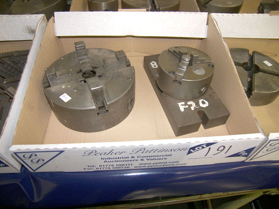160mm 4 jaw chuck & 100mm 3 jaw chuck