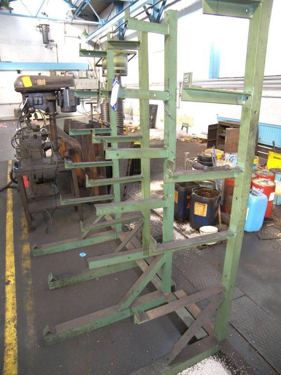 4x single sided floor mounted bar rack, multishelf