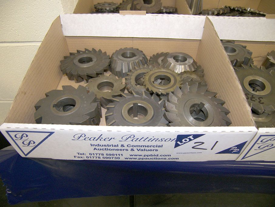 Qty HSS side & face milling cutters to 5" dia appr...