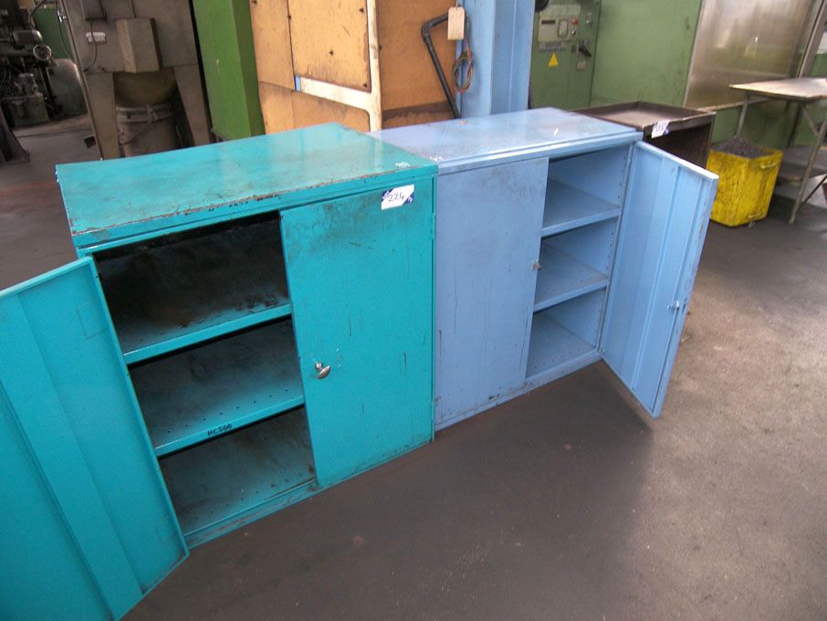 2x twin door metal storage cupboards & similar sin...