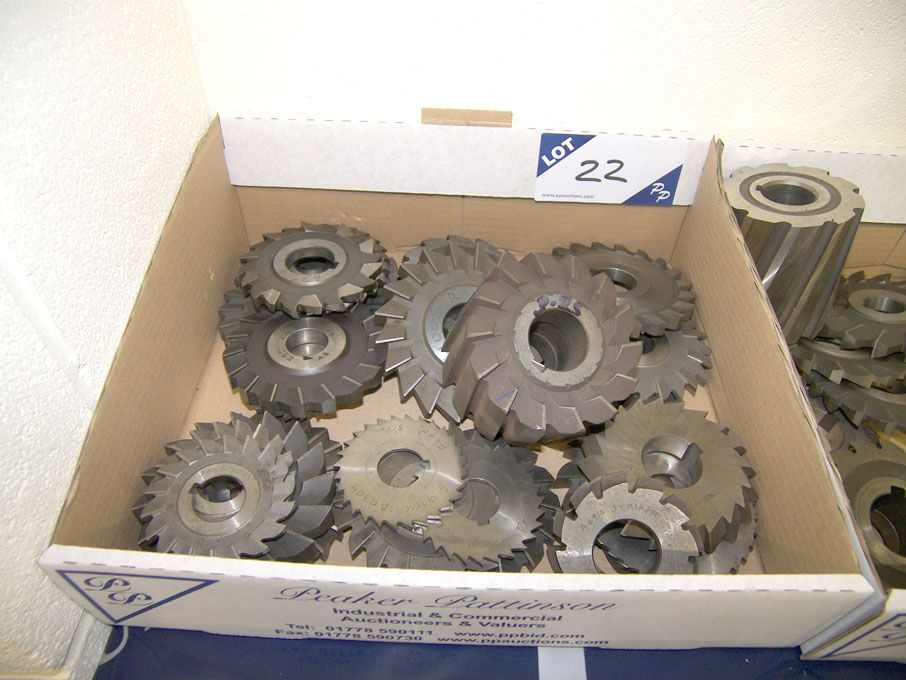 Qty HSS side & face milling cutters to 5" dia appr...