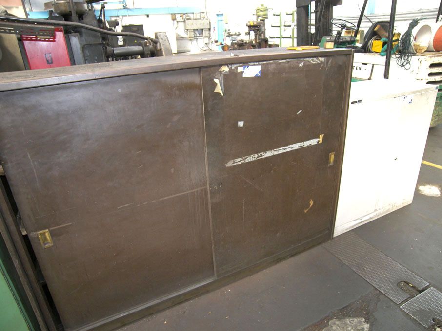 2x twin door metal storage cupboards & storage rac...