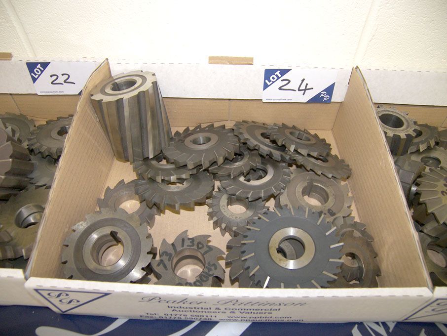 Qty HSS side & face milling cutters to 4" dia appr...
