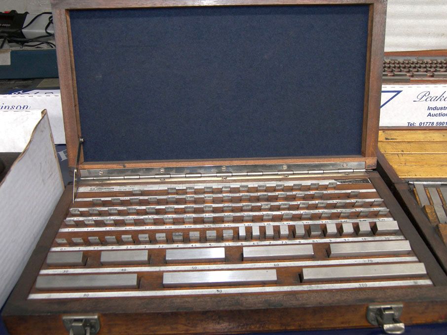 CE Johansson grade 1 metric slip gauge set
