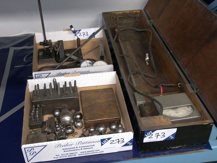 Qty letter & number punches, precision balls, dial...