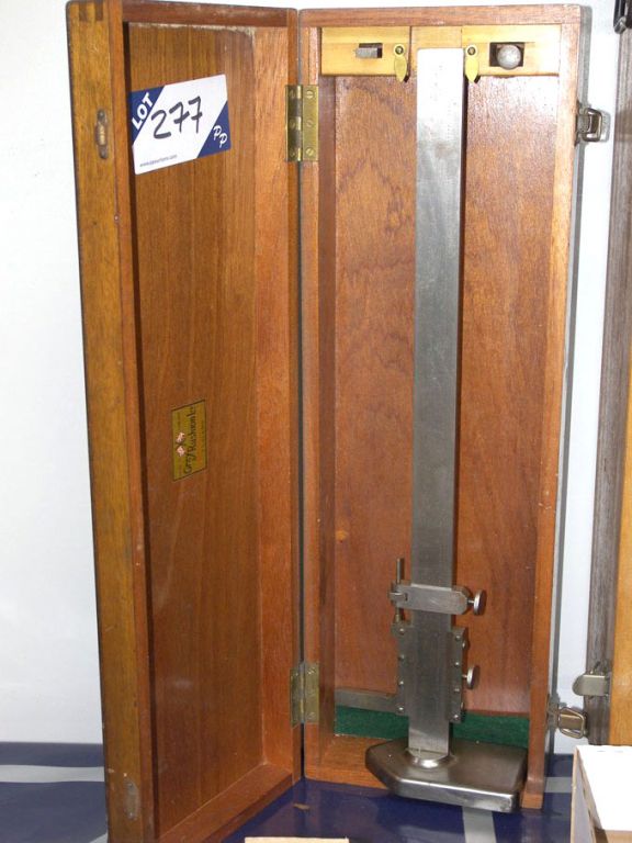 Grey & Rushton 510mm height gauge in wooden case