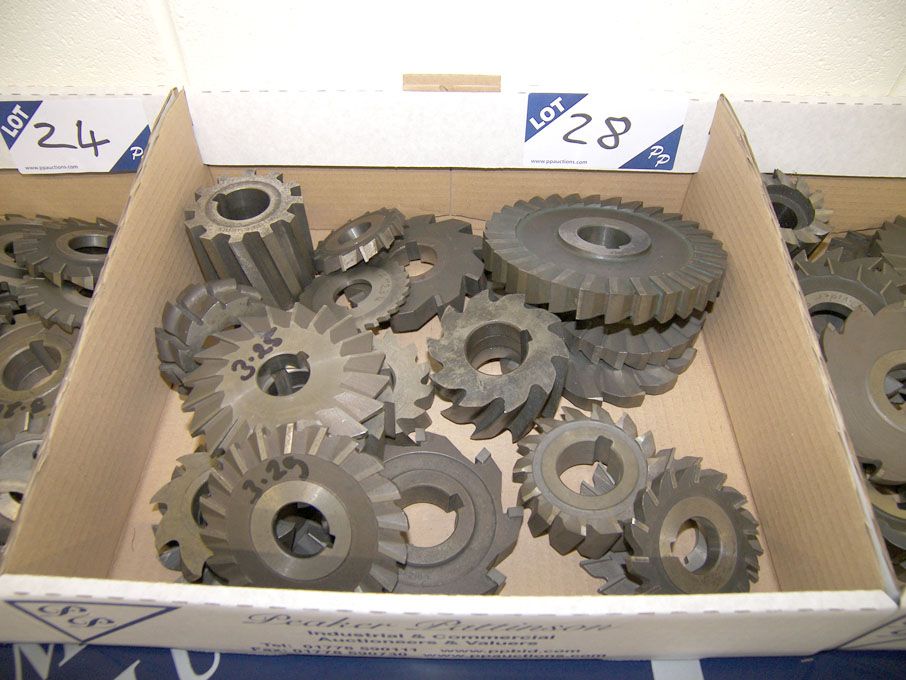 Qty HSS side & face milling cutters to 6" dia appr...