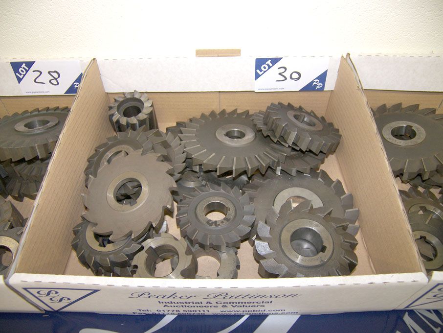 Qty HSS side & face milling cutters to 6" dia appr...